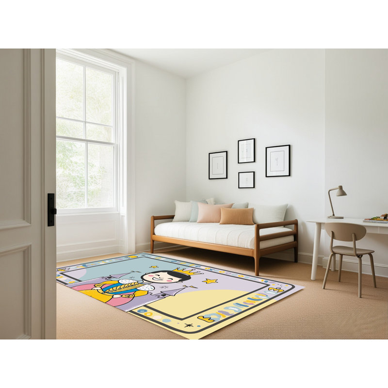 Tapis fantaisie East Urban Home, Rectangulaire 8 pi x 12 pi