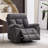 39.76" Wide Oversize Ultra Microfiber With Super Soft Padding Electric Lift Assist Reclining Chair With Massage Heating & Cup Holders & USB & Side Pocket-120439722