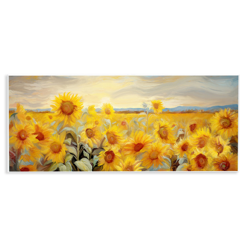 Art mural panoramique sur le champ de tournesols par Ramona Murdock