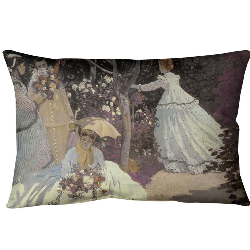 Coussin Claude Monet, Rose, Polyester sergé
