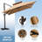 13' X 10' Rectangular Cantilever Umbrella, Weighted Base Included-959675510