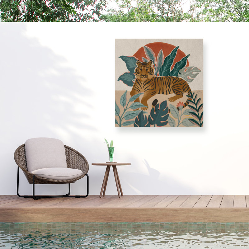 Toile d'extérieur «Winter Gold IV» Kylen Winter, L 35 po x H 35 po