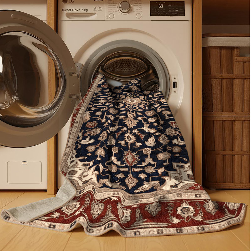 Tapis brun lavable à la machine, Rectangulaire 2 pi x 3 pi