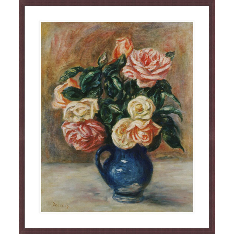 «Roses in a Jug» par Pierre-Auguste Renoir, impression giclée encadrée, H 39,95 po x l 33,5 po