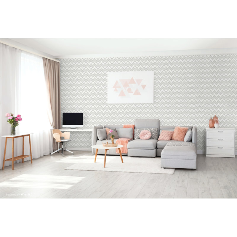 Sabrina 10m x 53cm Wallpaper Roll, Silver