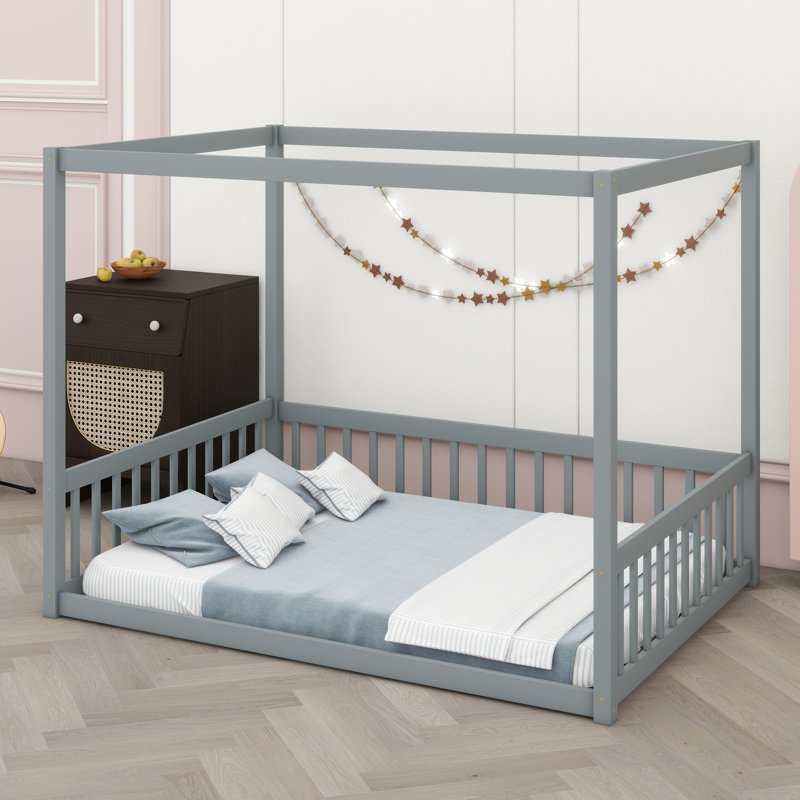 Barrière et barrières de sécurité intégrées pour un sommeil et un jeu sécurisés, Gris