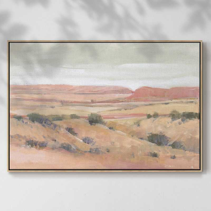 Southwest Landscape I, reproduction d'art sur toile, H 27 po x l 41 po x P 2 po, Bois naturel
