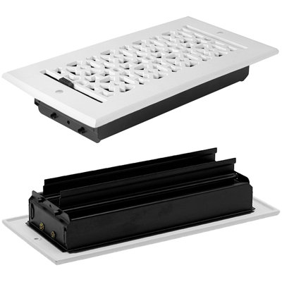 Grille en fonte d'aluminium Achtek 4 po x 10 po