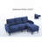 Knock Down 3-Seat Combo Sofa With Storage Ottoman  For Living Room Apartment  Bedroom And Compact Room, Upholstered Sectional Couch, L Shaped  Bench With A Footrest, A Individual Sto-939469398