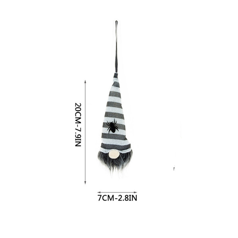 Décorations d'Halloween, pendentifs de poupée sans visage, pendentifs gnome lumineux, A