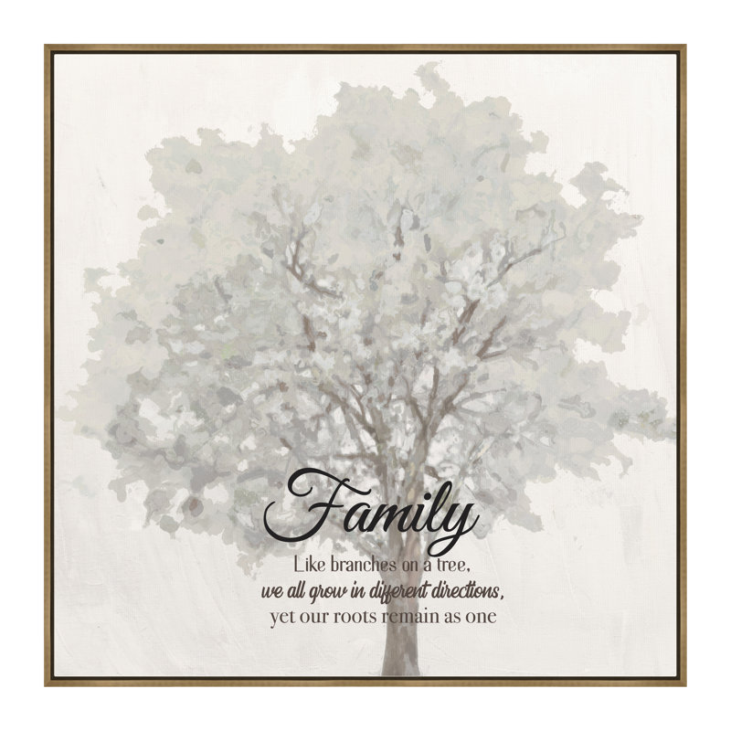 Family Tree Framed Embellished Canvas by Art Brand Studios