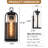 15.35" Modern Farmhouse Outdoor Wall Sconce Matte Black Metal With Handcrafted Ripple Glass Shade IP44 Waterproof E26 Base UL Listed Dimmable Porch Light For Patio Entryway Garage Bathroom