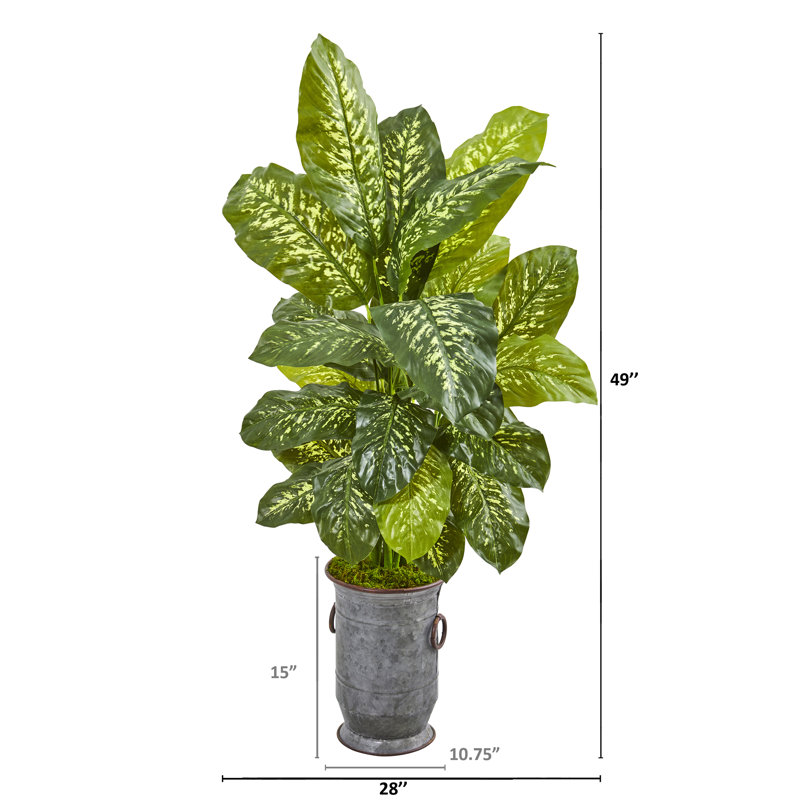 Plante dieffenbachia artificielle en pot de fleurs