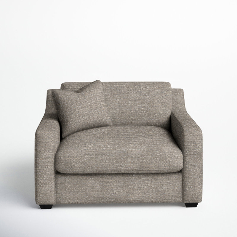 Rhodes Upholstered Chair And A Half, Drusky Linen Sustain® Basketweave