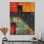 Impression d'art mural jaune et rouge commercial - Warehouse