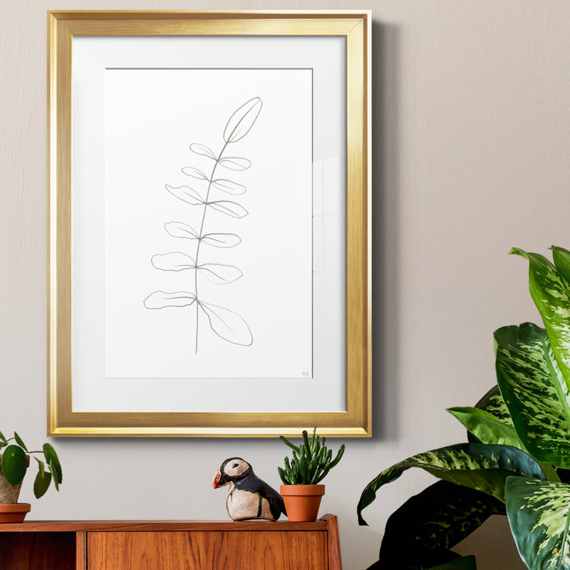 Botanical Gesture IV - Cadre photo, reproduction d'art sur papier, Papier doré, H 22,5 po x l 30,5 po x P 1,5 po
