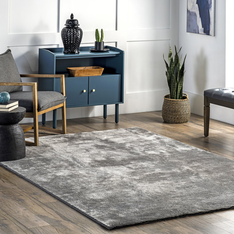 Tapis de couloir à poils longs lavable en machine Loni, Rectangle 3 pi x 5 pi