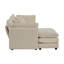 Canapé modulaire en L léger avec repose-pieds modulaire en chenille et café 2 places pour petits espaces de vie-8432814