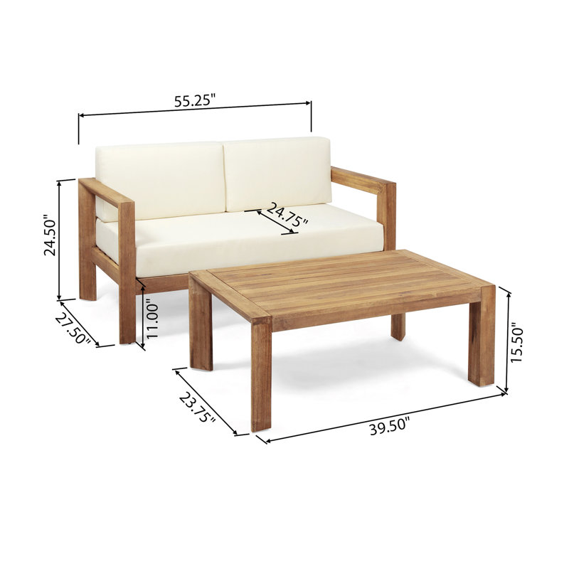Genser Loveseat & Coffee Table