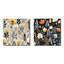 Doylestown - Ensemble de 2 carrés décoratifs floraux en métal-102680360