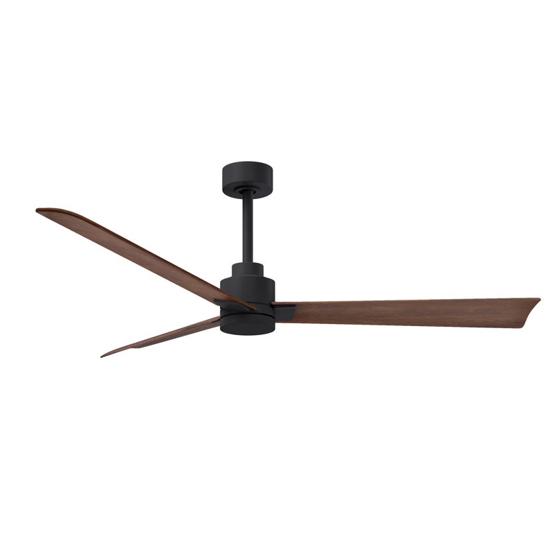 Alessandra 56'' Ceiling Fan, Walnut, Matte Black