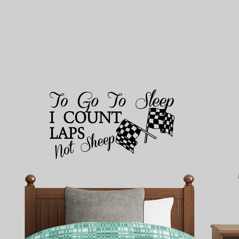 Adhésif décoratif Imhoff to Go to Sleep I Count Laps, Noir