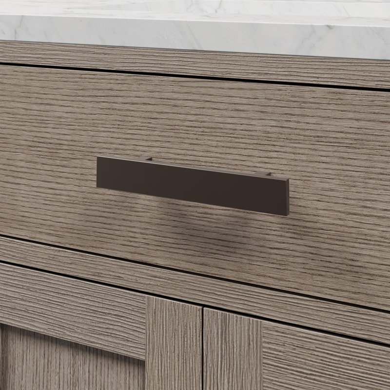 Argenta 72" W x 22" D x 34" H Double Bathroom Vanity, Gray Oak