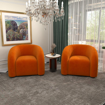 Briggette Upholstered Swivel Barrel Chair