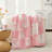 Soft Pink Bow Pattern Knit Blanket Reversible Checkered Blanket for Couch Bed, Gift-126756313