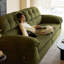 Coussin de canapé modulaire en chenille vert-1519830477
