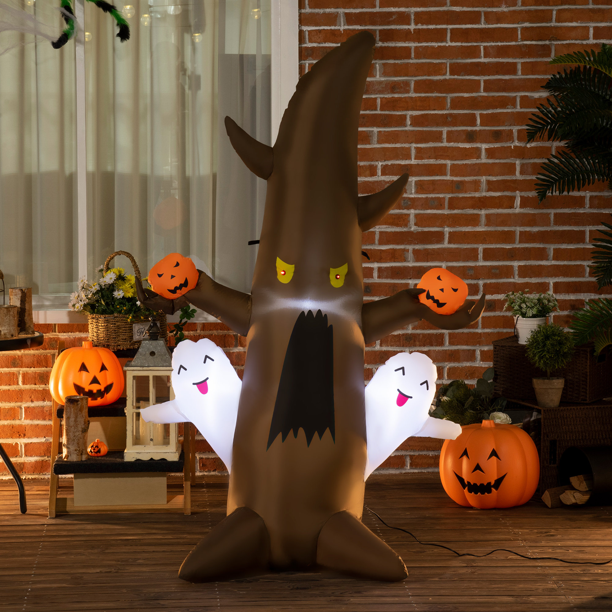 The Holiday Aisle® Halloween Ghost Tree Inflatable | Wayfair