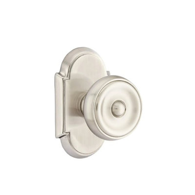 Emtek Privacy Knobset w/ #8 Rosette and Waverly Knob