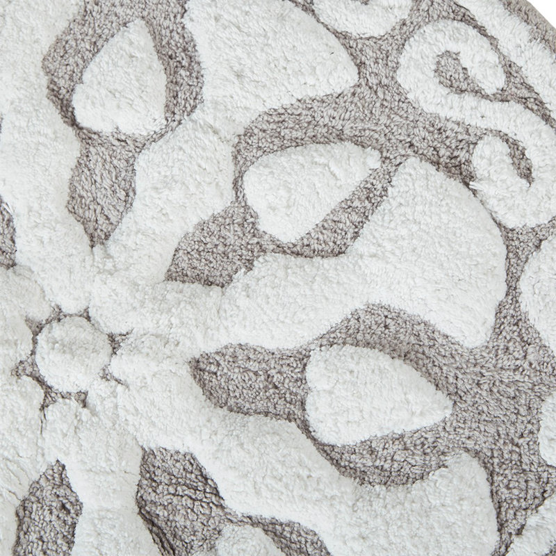 Tapis de bain en coton touffeté Medallion, Taupe, L 0,5 po x l 25 po