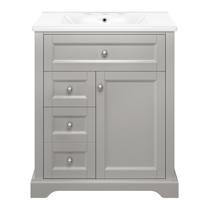 76 mm Freestanding Bathroom Vanity, Grey