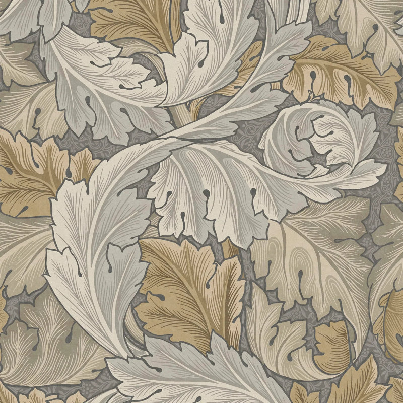 William Morris At Home Acanthus Floral Wallpaper, Beige