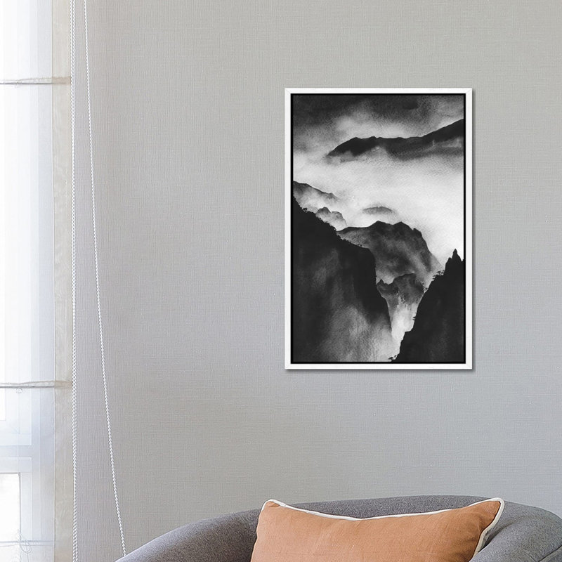Altitude by Melissa Selmin - Painting on Canvas, 66.04 cm H x 45.72 cm W, White Framed