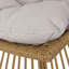 Ensemble de chaise à haut dossier en osier et table d'appoint ELAINE, design Mid-Century avec rotin durable et coussins résistants à l'eau