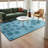 Blair Authentic Hand-Tufted Handmade Blue & Gray Modern Starburst Wool Area Rug