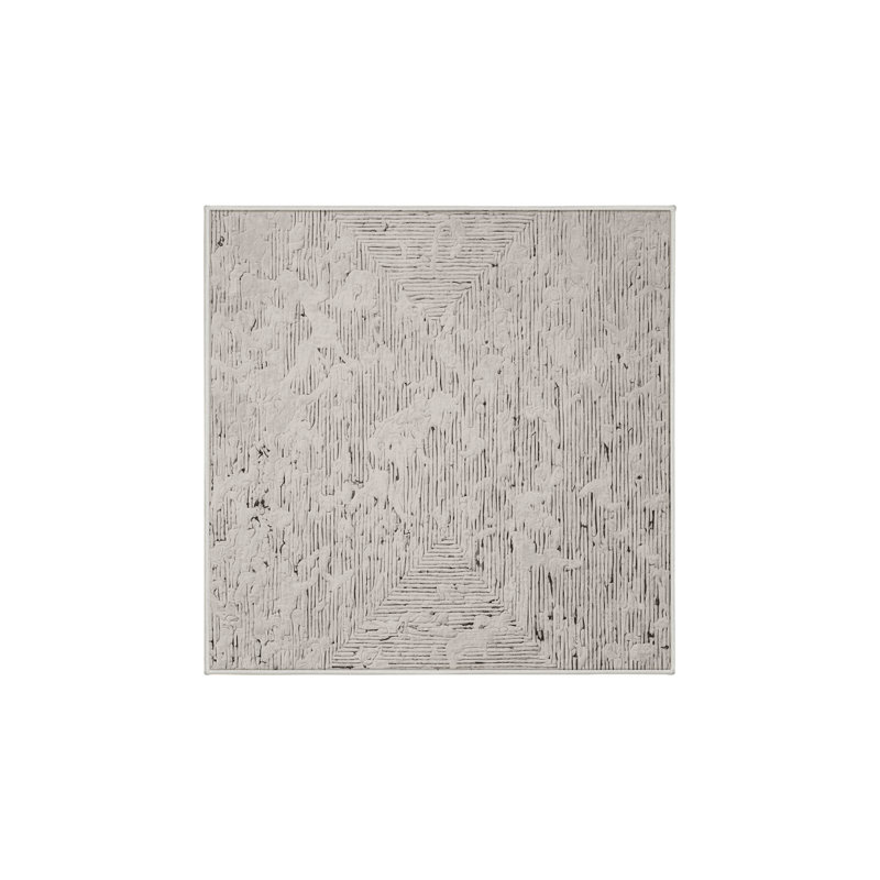 Machine Washable Beige Area Rug, Square 7'