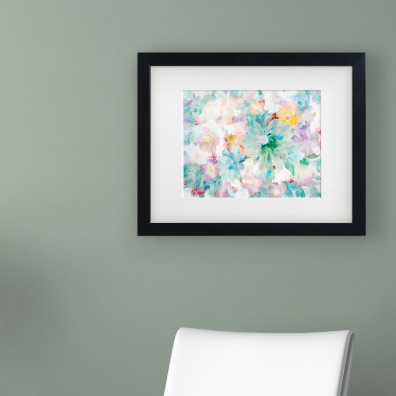 « succulent fleurs crop »-impression, Cadre noir, H 11 po x l 14 po x P 0,5 po