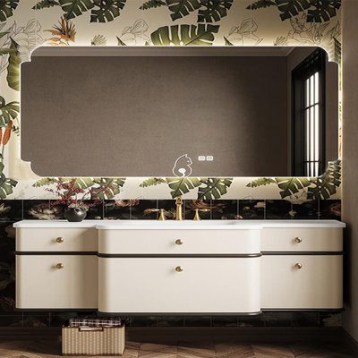 Armoire de salle de bain élégante de style français.