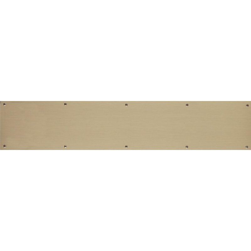 Plaque coup de pied, Bronze foncé - aluminium, H 6 po x l 40 po x P 0,05 po
