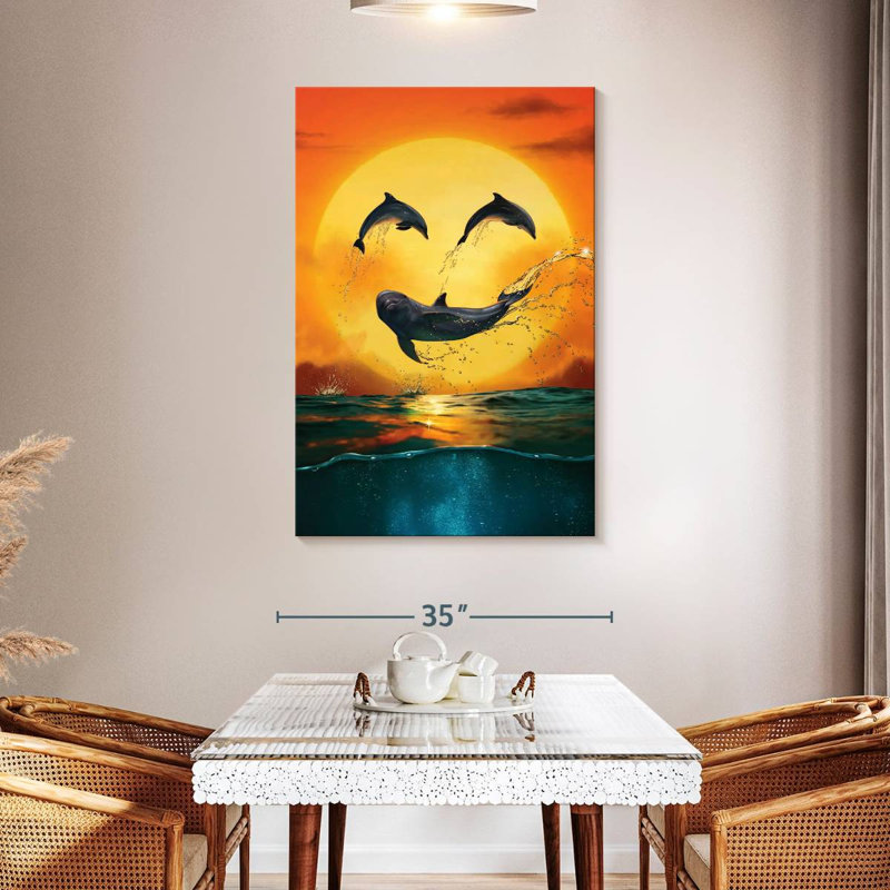 Brampt Dolphin Emoji, 48" H x 32" W