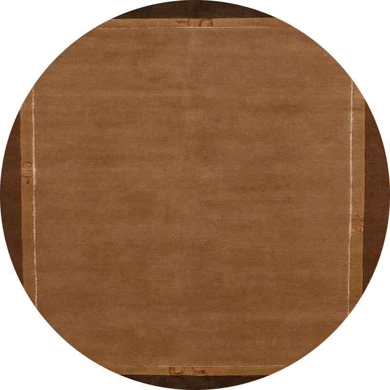 Tapis décoratif multicolore à motif abstrait, Rond 3 pi