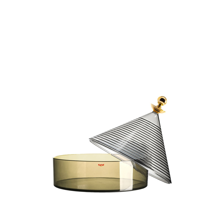 Trullo Decorative Box, Smoke/Green