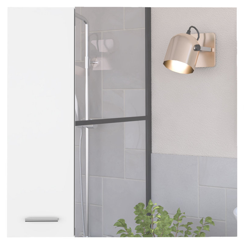 Rangement pour salle de bain Mordekai, Blanc