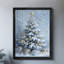 Reproduction d'art encadré noir, arbre de Noël et cadeaux d'hiver rétro-628525061