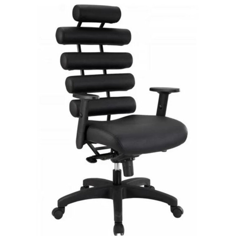 Noom Leather High Back Office Chair, Black