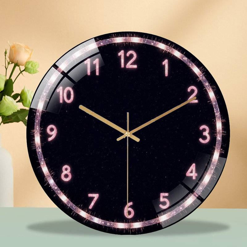 Horloge murale moderne en verre 12 po