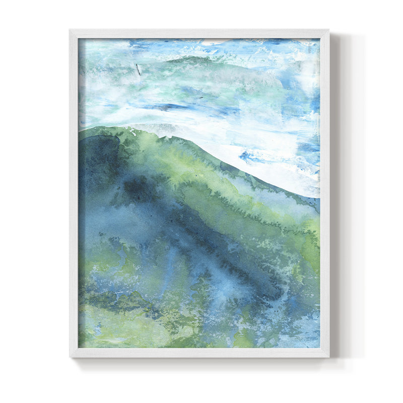 New Air I, reproduction encadrée - bois massif, H 15 po x l 12 po, Blanc